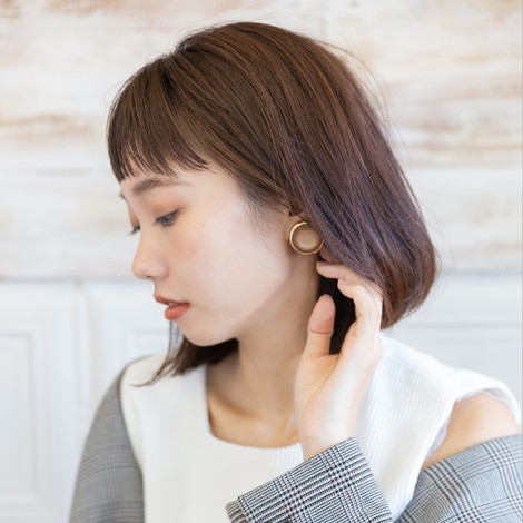 艶感と丸み感アップのボブカット
